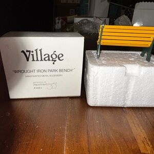 Department 56 Village Wrought Iron Park Bench Hand painted Metal Accessory 52302